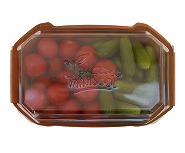 Cucumber with Red Cherry Tomatoes